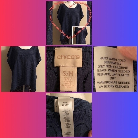 Midnight Blue Ruana Chico's (S/M) Ready2Be Reloved - Picture 3 of 3